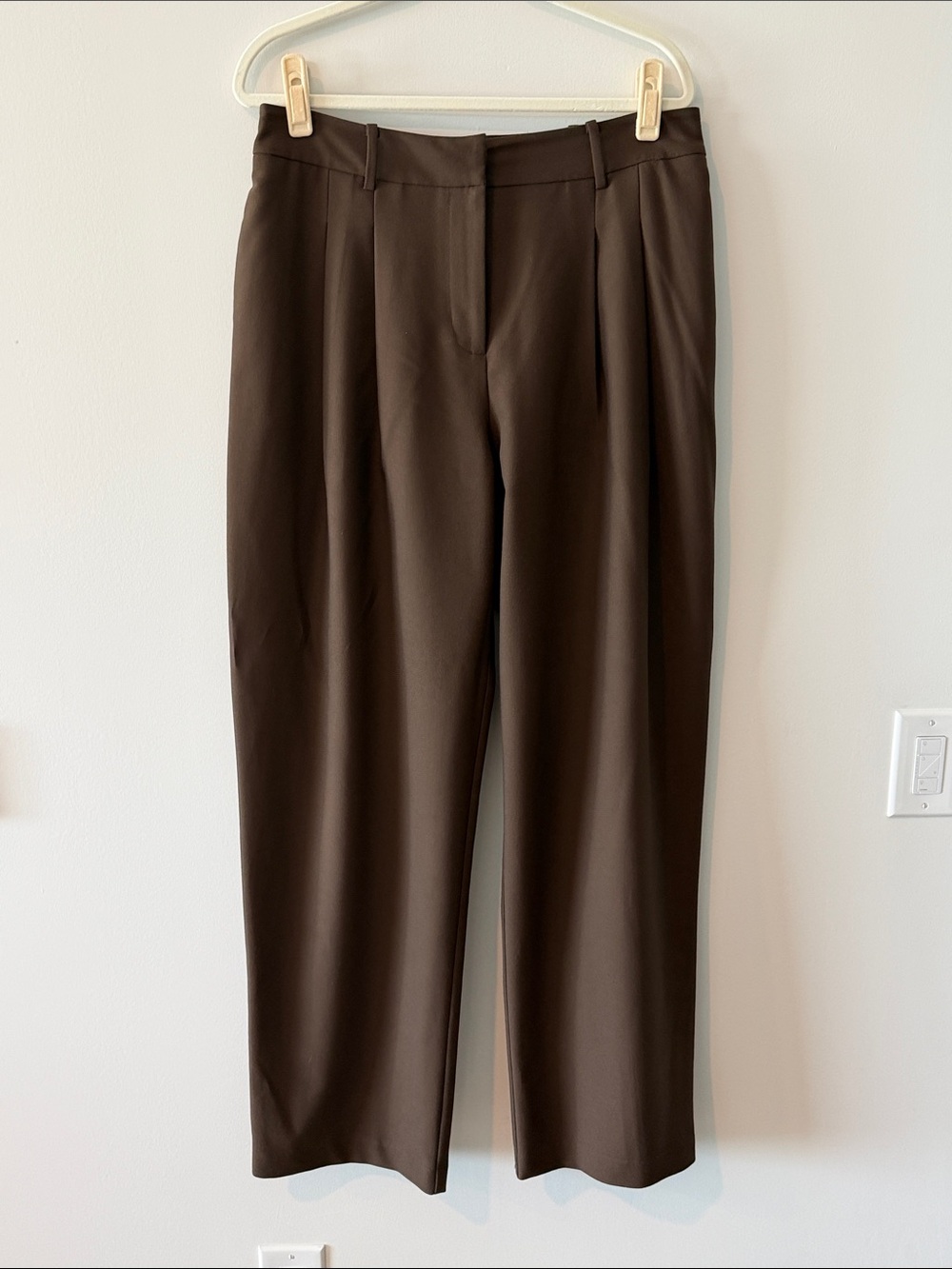 Wayf Chocolate Brown High-Rise Pants